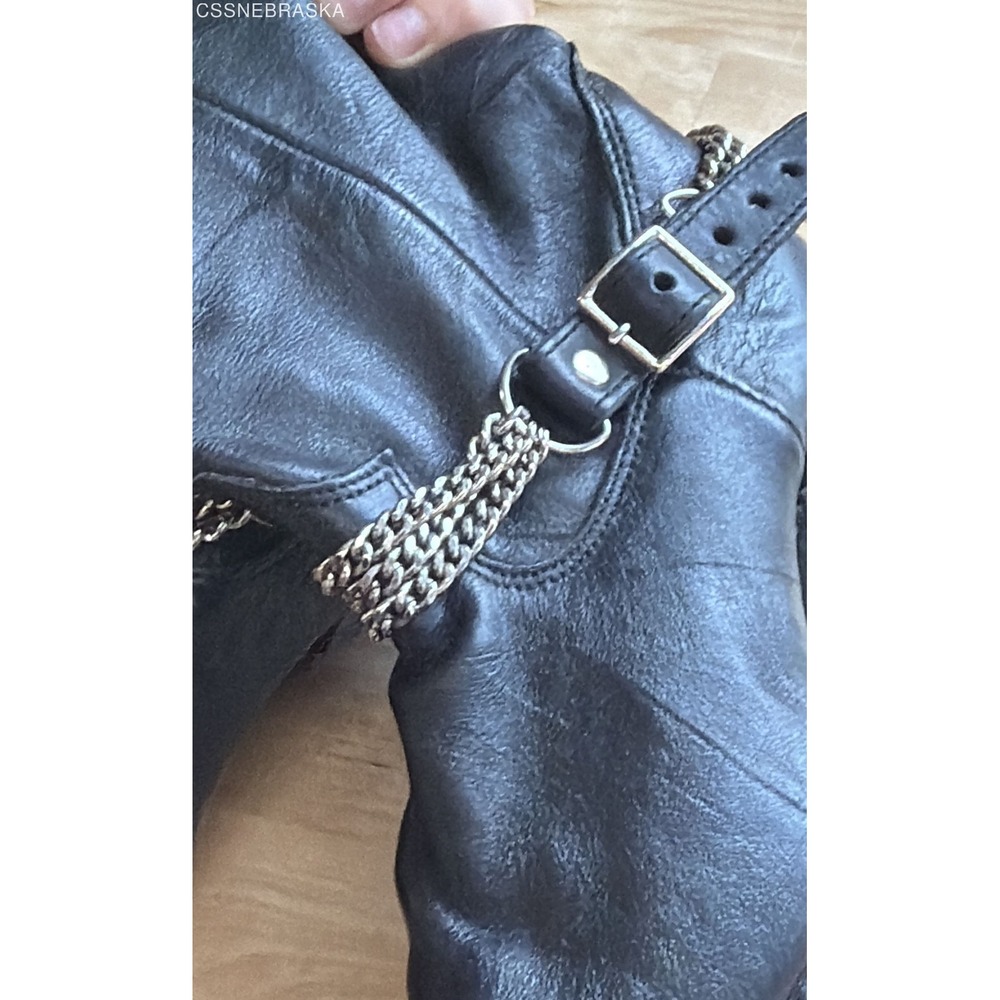 Vintage Dingo Black Leather Harness Chain Western Cowboy Boots Women's Size 7 M - Picture 10 of 10